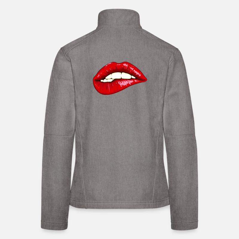 Expressive lips with shine Women's Softshell Jacket