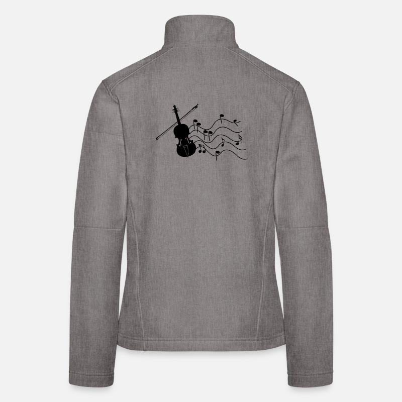 Violine mit Noten Schattenbild, Frauen Softshelljacke