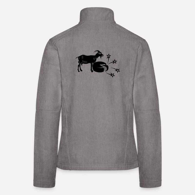 Fromage en tranches et chèvre, Veste en tissu softshell Femme