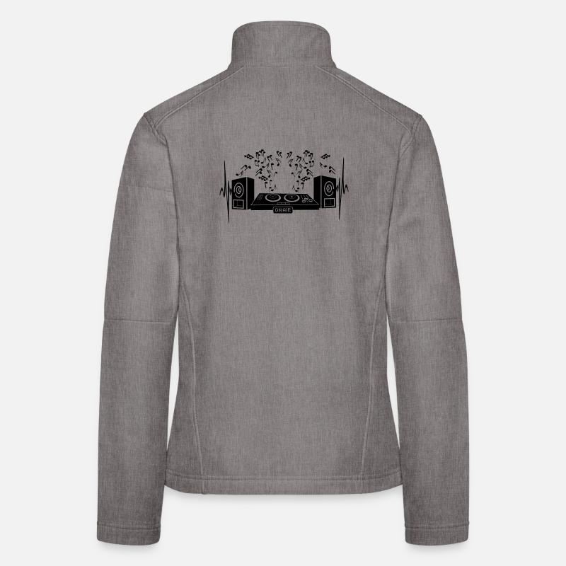 Diskothek-Drehscheibe - Frauen Softshelljacke - Grau meliert
