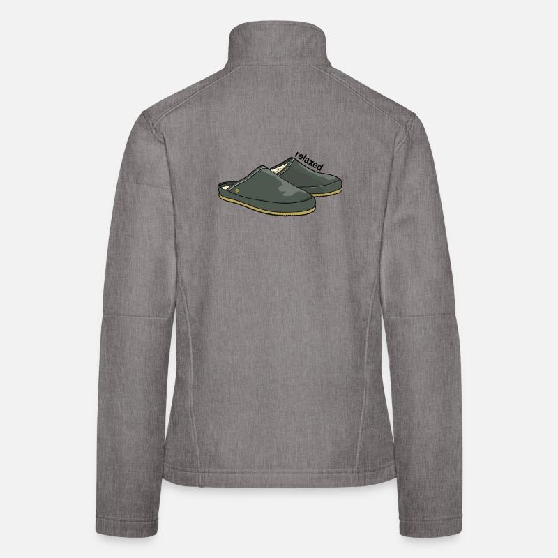 Gris détendu Veste en tissu softshell Femme