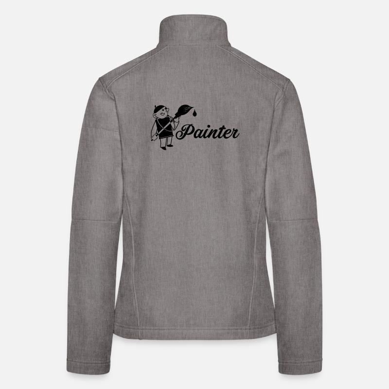 Peintre au pinceau text painter Veste en tissu softshell Femme