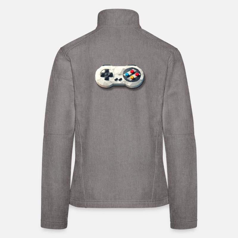 Retro Gaming Controller 16 Bit Console Women's Softshell Jacket