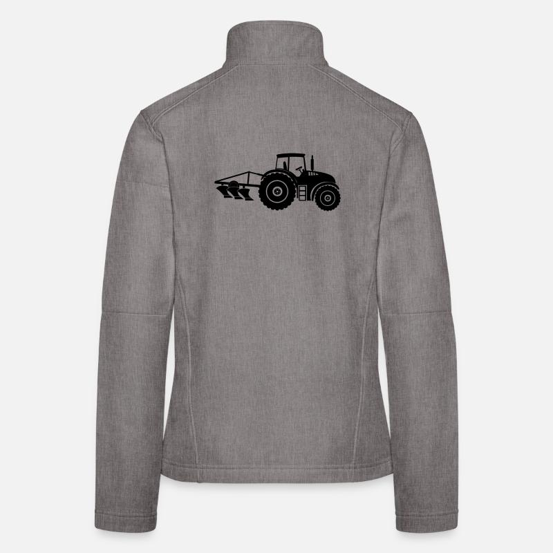 Tractor with plow logo farm Women's Softshell Jacket