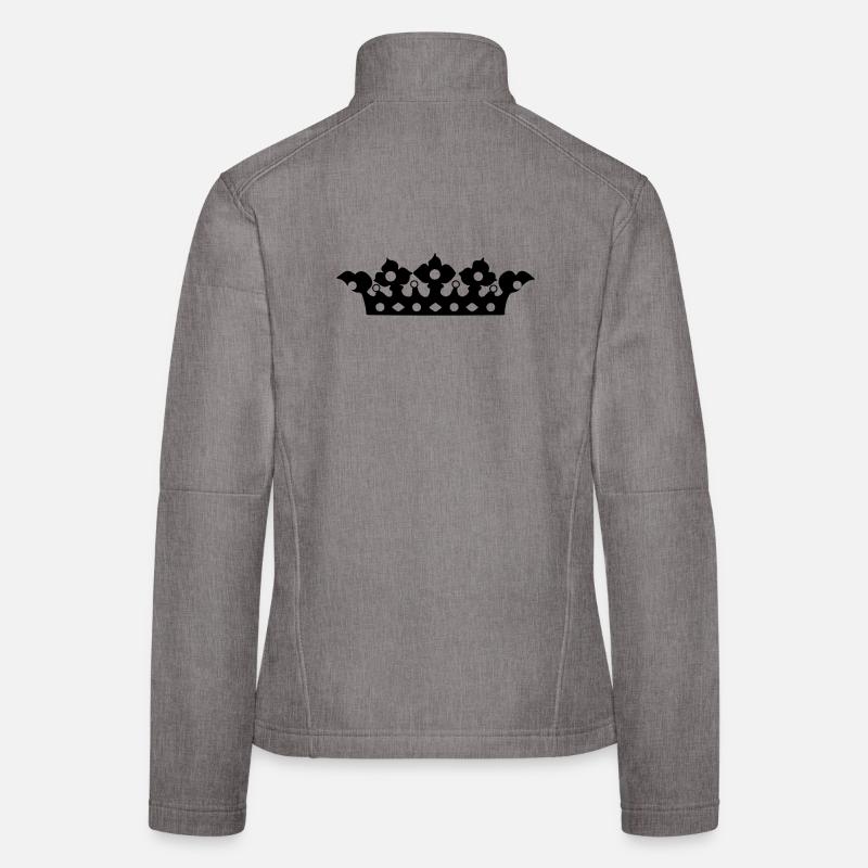 Couronne dorée avec nuance de perles Veste en tissu softshell Femme