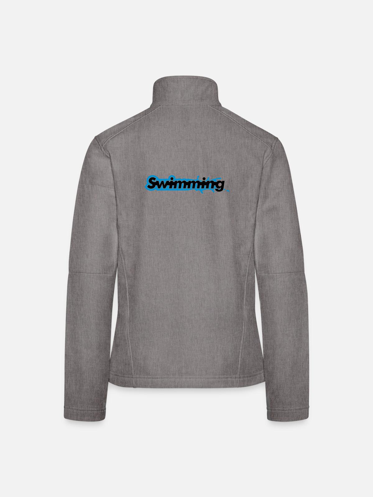 swimming - Women's Softshell Jacket - heather grey - Back