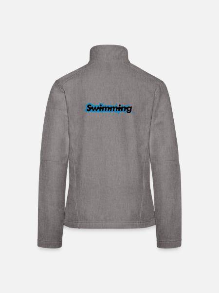 swimming - Women's Softshell Jacket - heather grey - Back