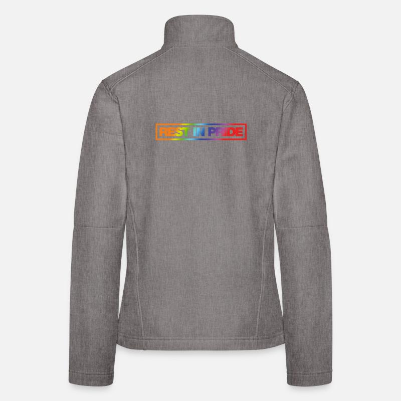 REPOSE DANS LA FIERTÉ (R.I.P.) Arc-en-ciel Veste en tissu softshell Femme