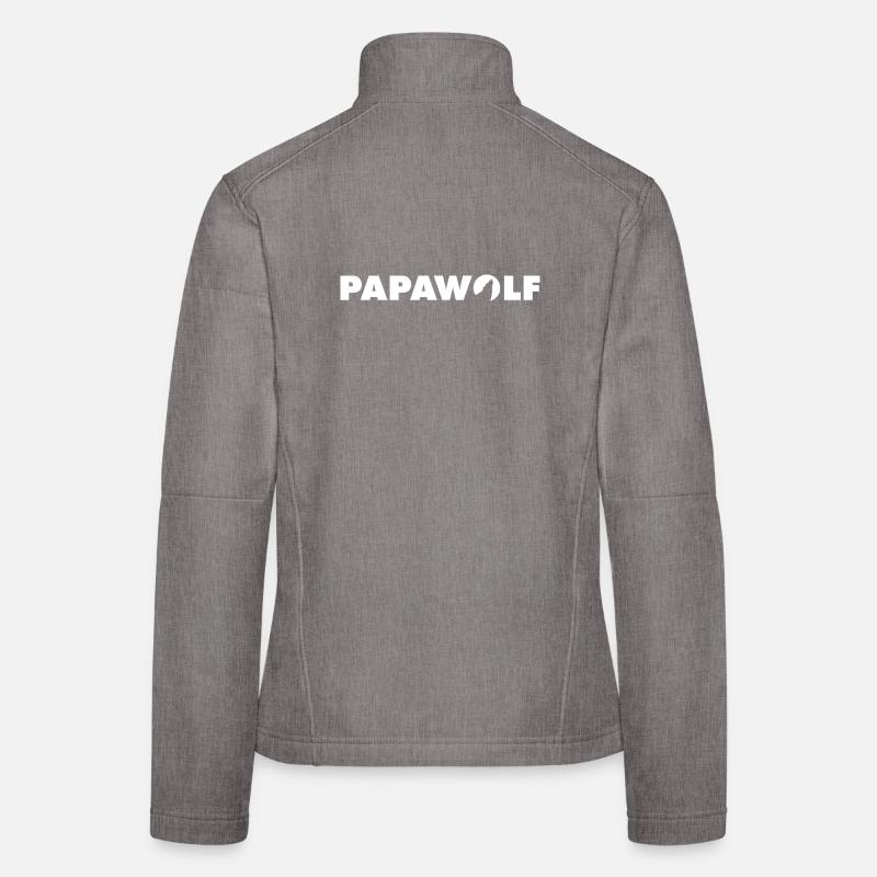 Papawolf white lettering Women's Softshell Jacket