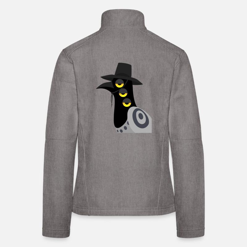 Dämonischer Vogel skeptisch Frauen Softshelljacke