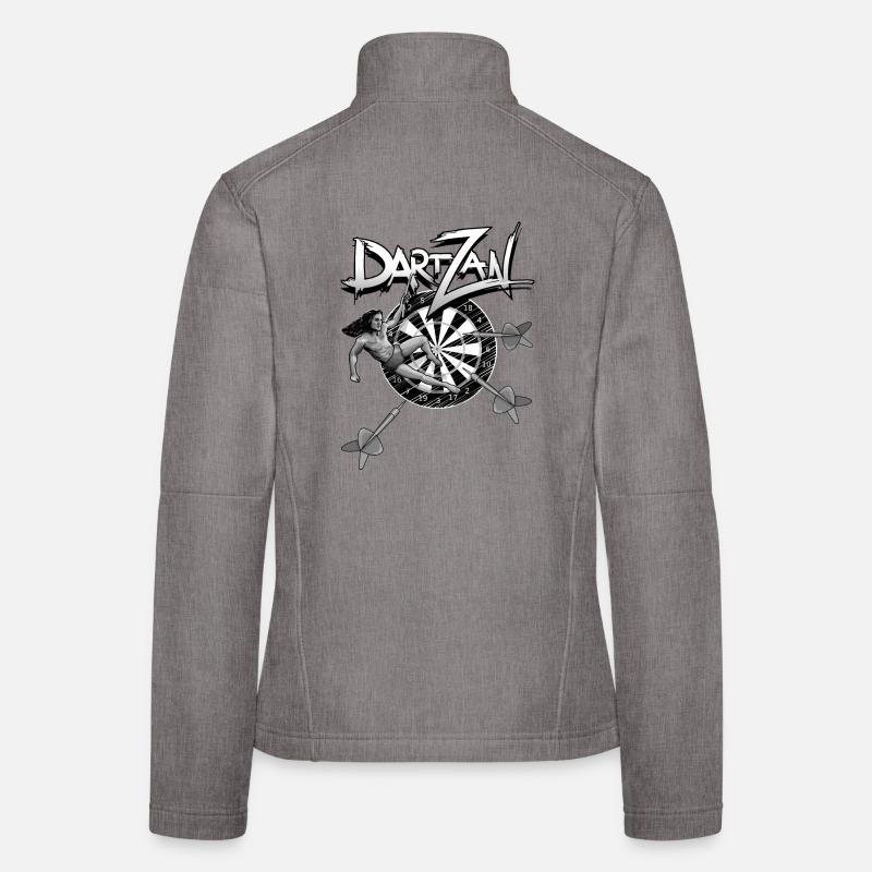 Fléchettes avec Darzan Veste en tissu softshell Femme