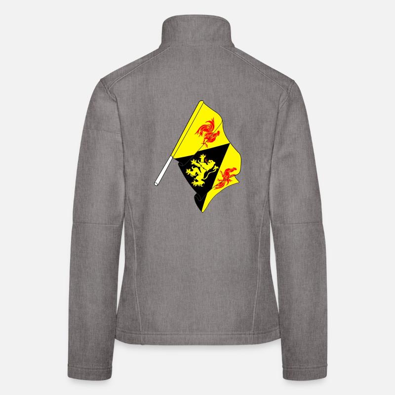 Flag Walloon Brabant Belgium Women's Softshell Jacket