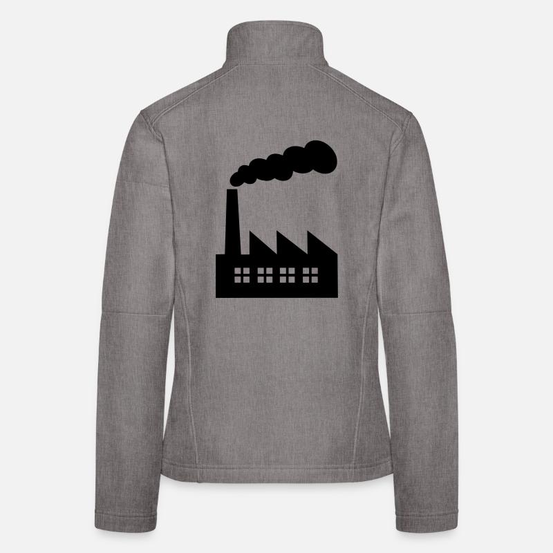 Fabrik mit Rauch Frauen Softshelljacke