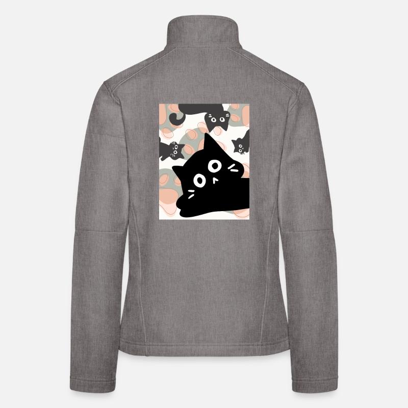 Joyeux chats mignons chats drôle Veste en tissu softshell Femme