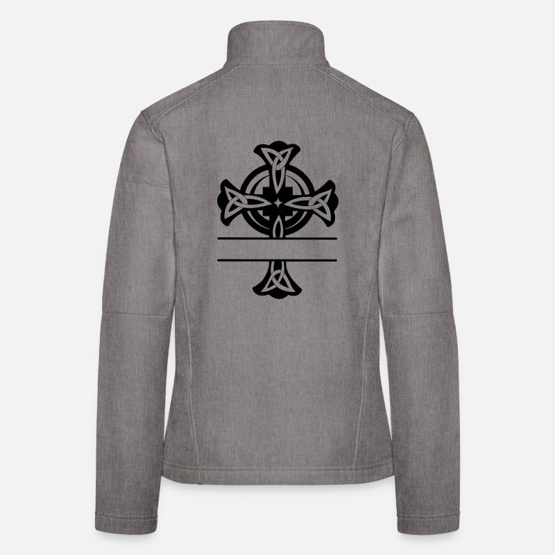 Keltisches Kreuz Logo oder Monogramm Frauen Softshelljacke