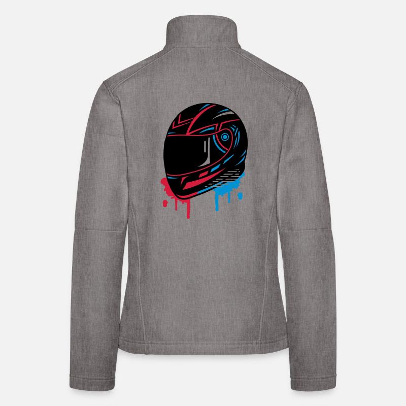 Motorcycle helmet Graffiti Women's Softshell Jacket