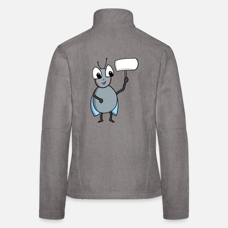 Fliege mit Schild Frauen Softshelljacke