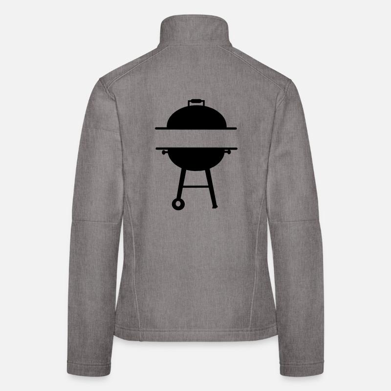 BBQ-Monogramm-Emblem Frauen Softshelljacke