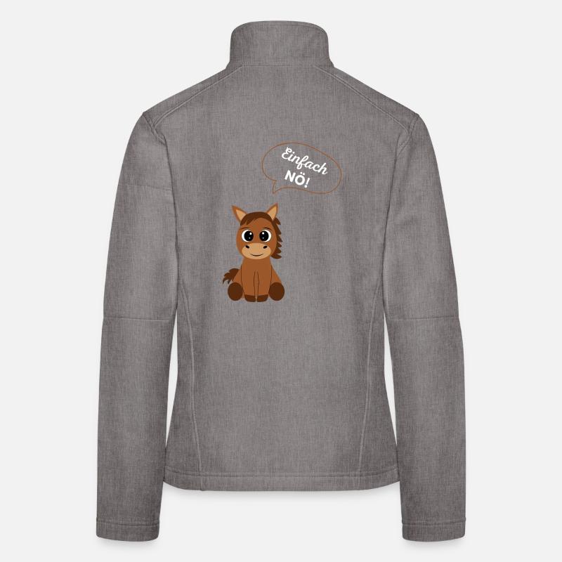 ! Einfach NÖ Grafik Spruch mit Pony Frauen Softshelljacke