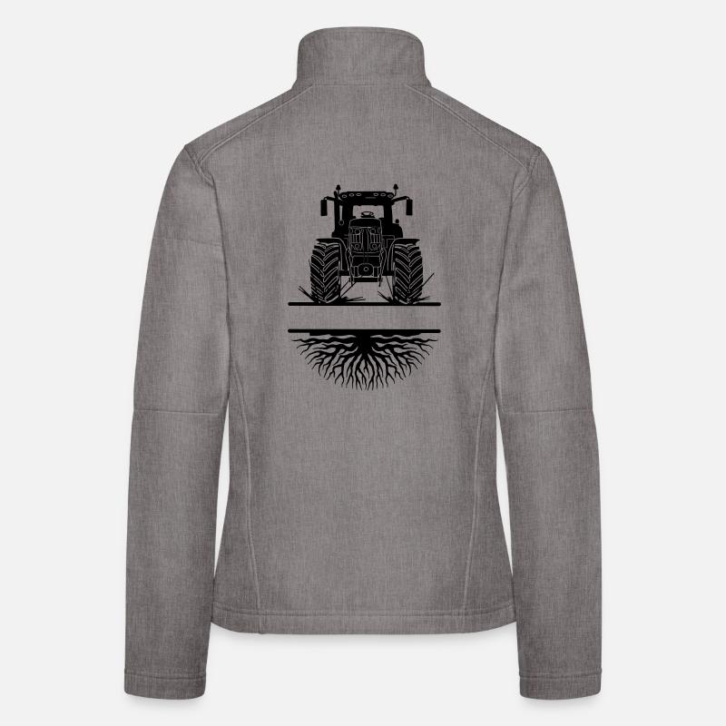 Tractor through mud under growing roots Women's Softshell Jacket