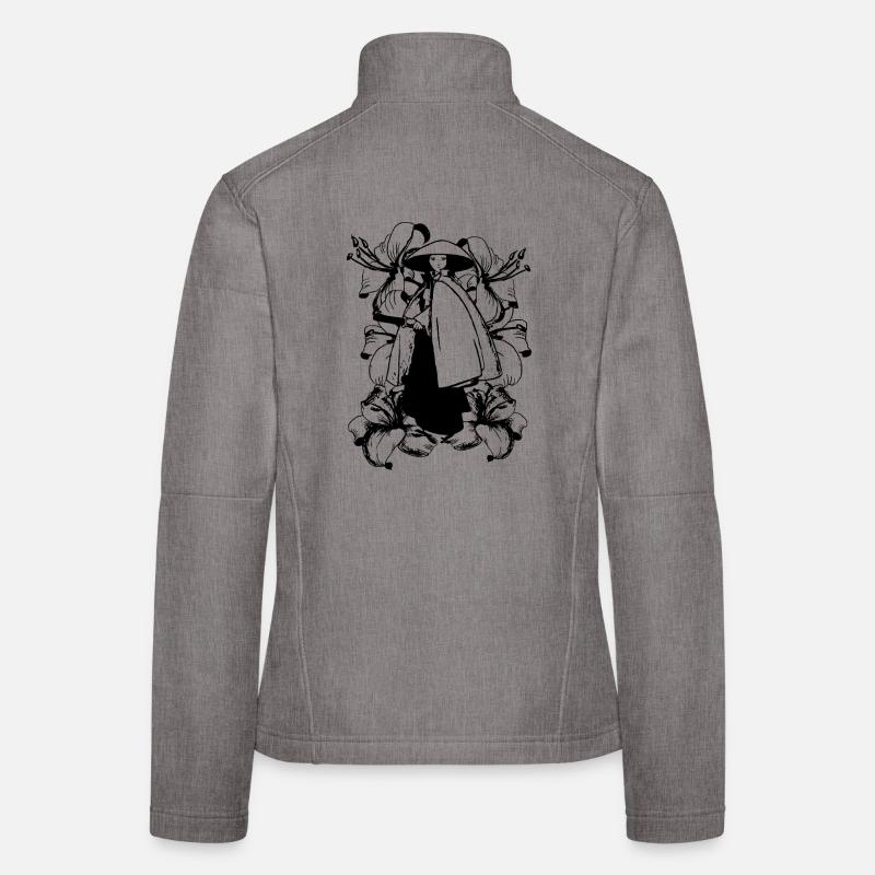 Samouraï avec Katana Veste en tissu softshell Femme