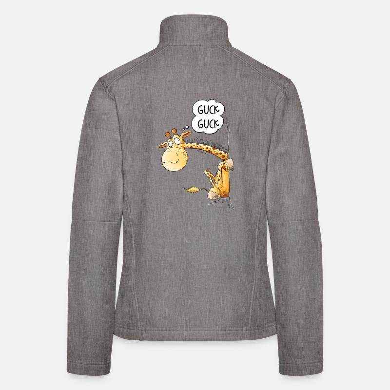 Look Look Girafe I Motif d’animal de la faune Veste en tissu softshell Femme