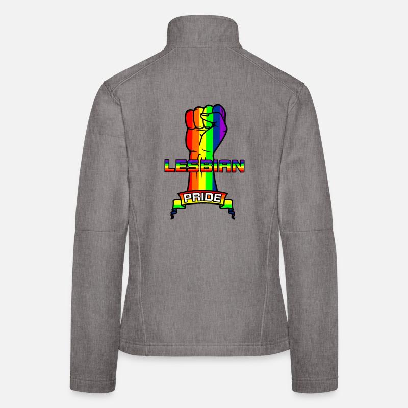 Regenbogenlesben stolz Frauen Softshelljacke