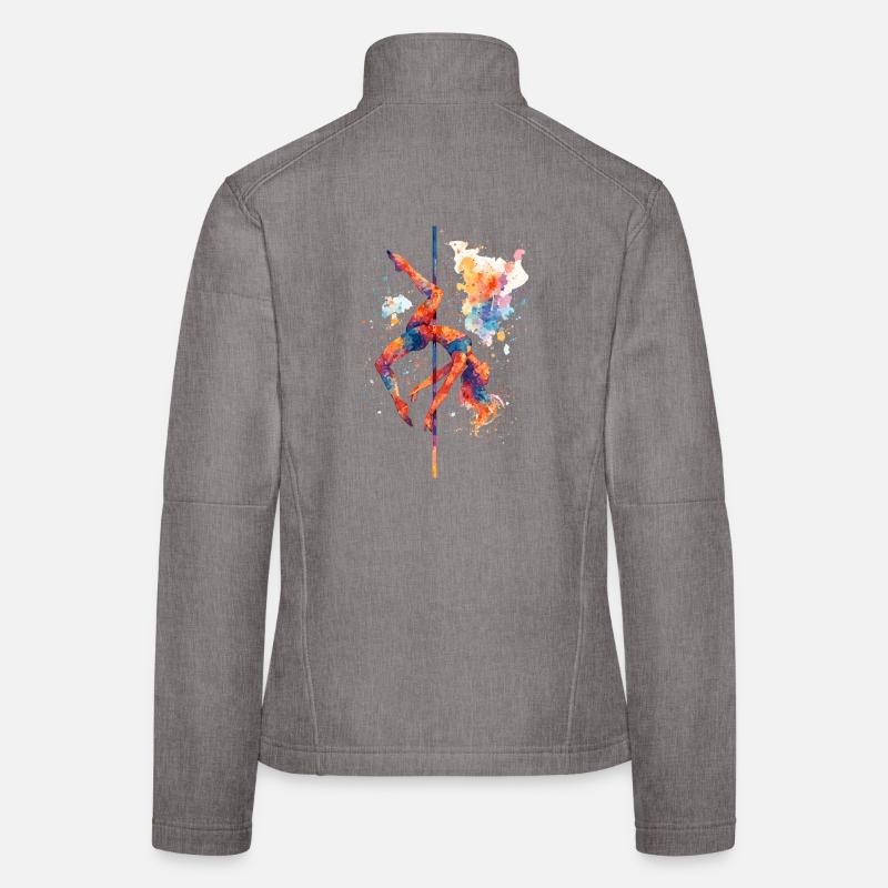 Pole Dance Pole Dancer Aquarelle Couleur Cadeau Veste en tissu softshell Femme