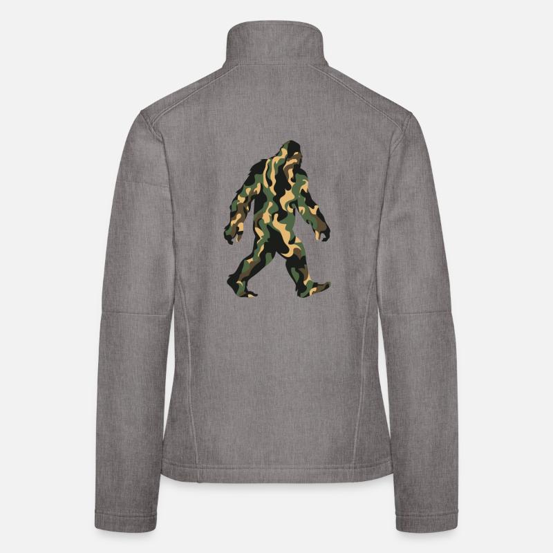 Camouflage Sasquatch Stride Women's Softshell Jacket