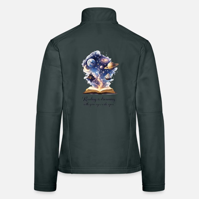 Reading is dreaming - Magic Book & Stars Women's Softshell Jacket