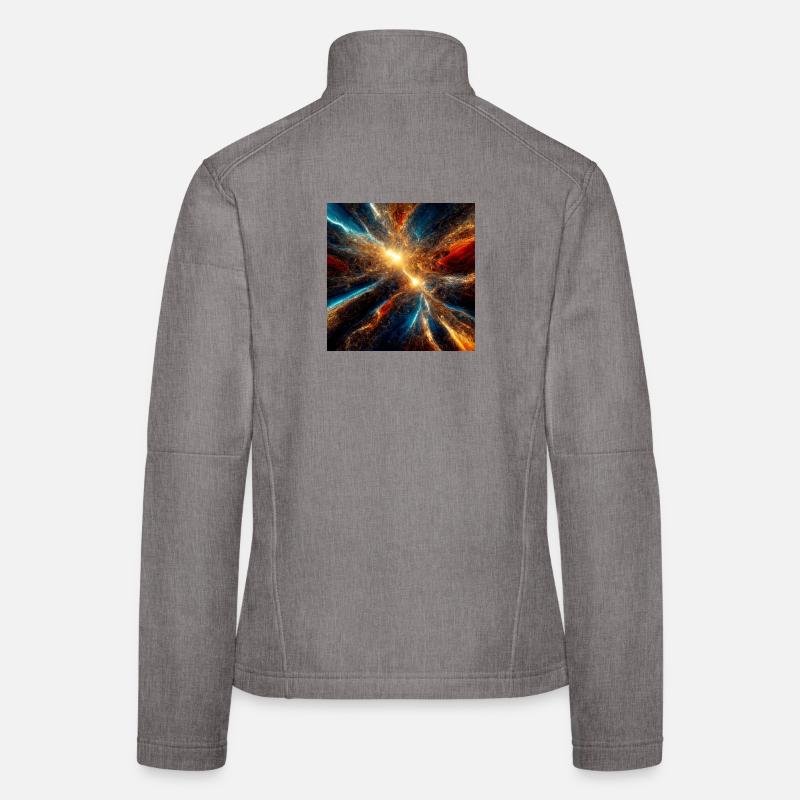 Kosmische Explosionsfarben Frauen Softshelljacke