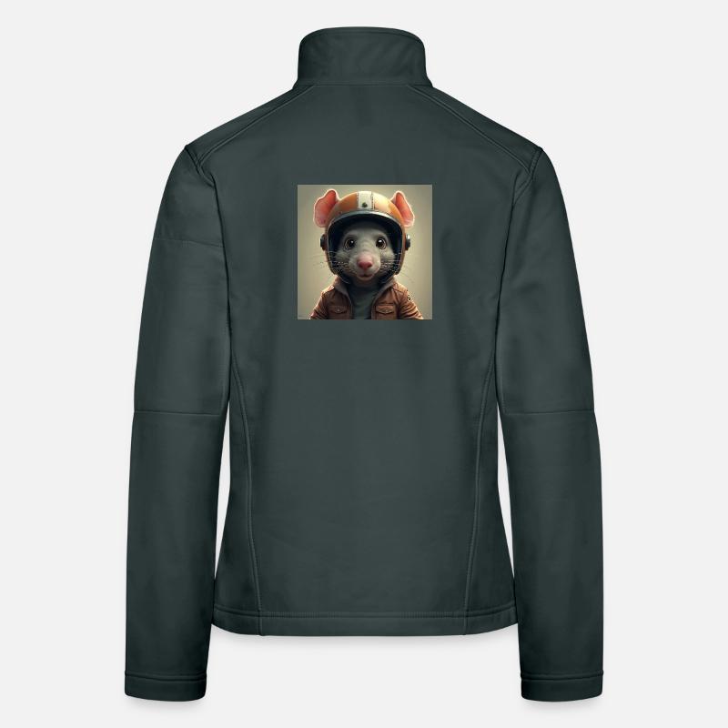 Die kleine Biker-Ratte Frauen Softshelljacke