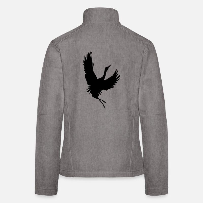 Crane shadow figure Women's Softshell Jacket