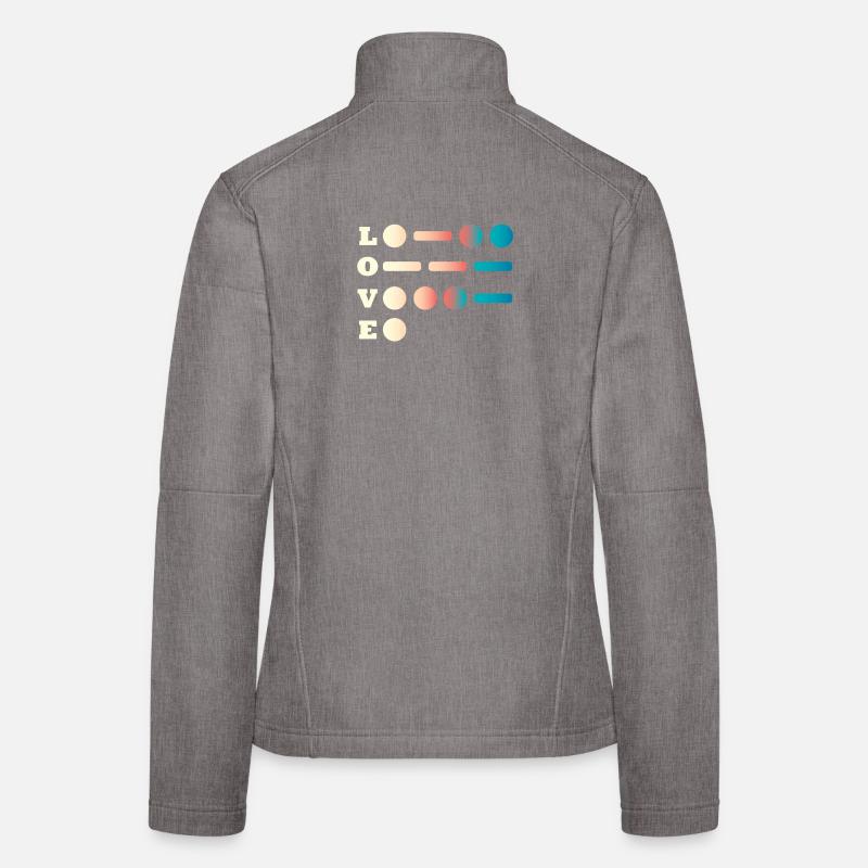 Aimer le code Morse Veste en tissu softshell Femme
