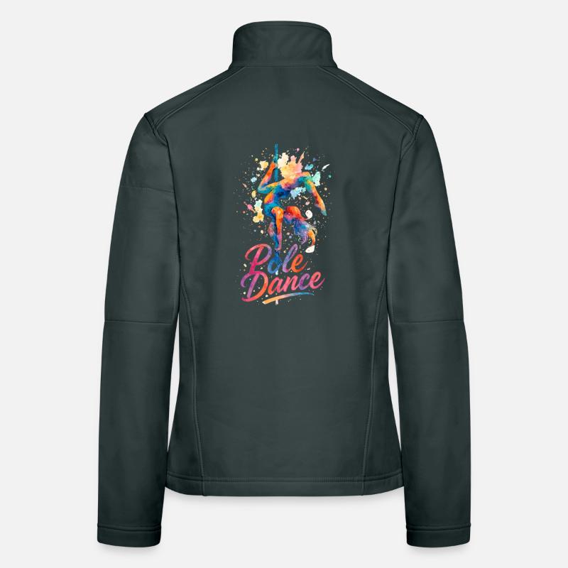 Pole Dance Pole Dancer Aquarelle Couleur Cadeau Veste en tissu softshell Femme