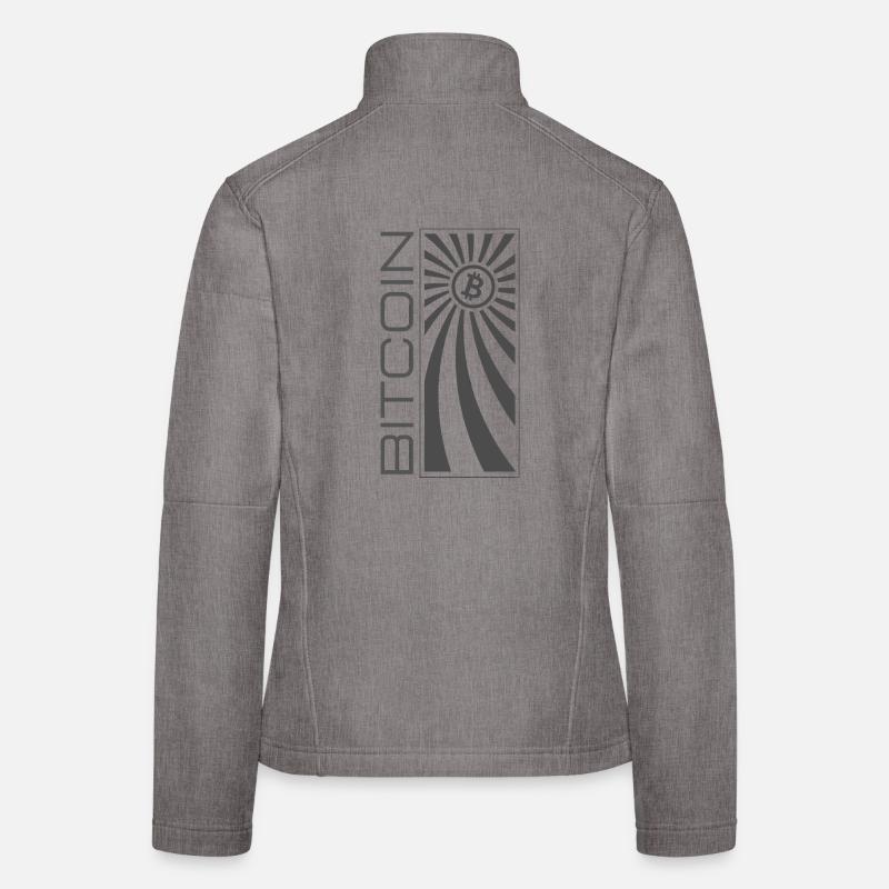Bitcoin BTC Logo Frauen Softshelljacke