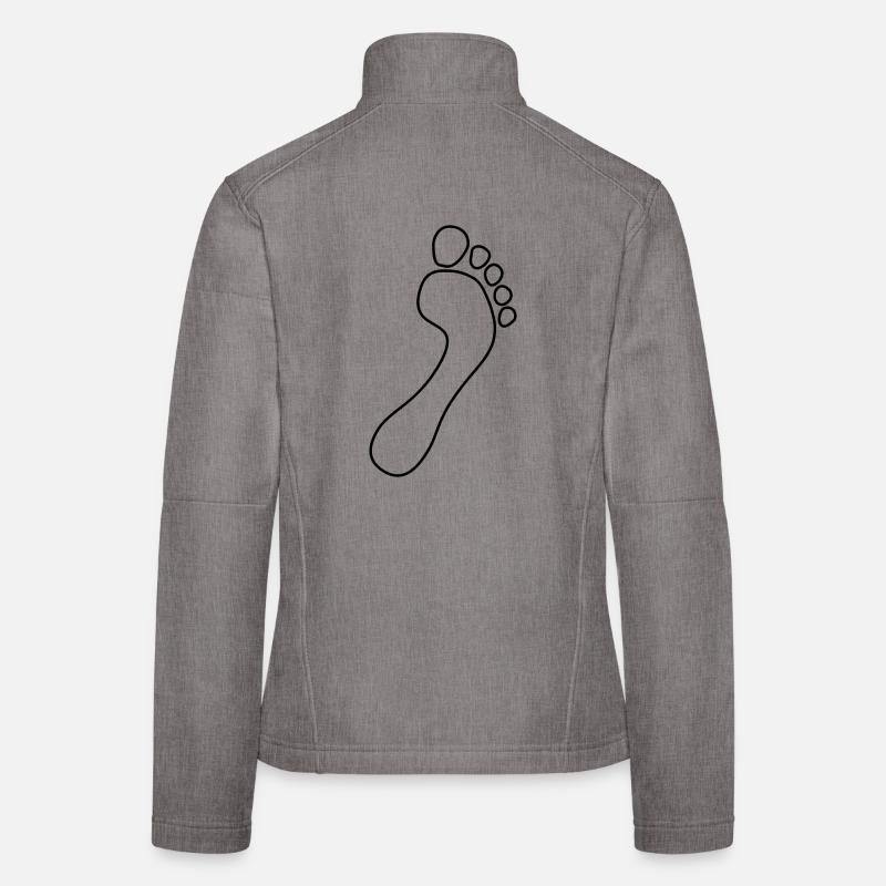 Natural Runners Barefoot Outline 2023 - Women's Softshell Jacket - heather grey