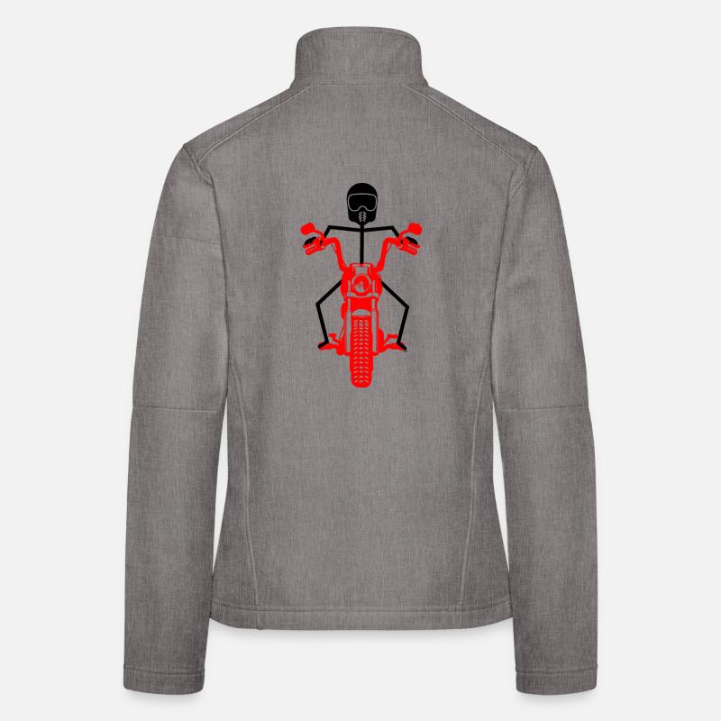 Black stickmen with red engine Women's Softshell Jacket