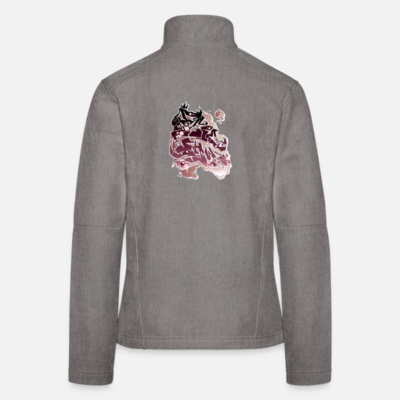 Dragon Graffito Abstrait Veste en tissu softshell Femme