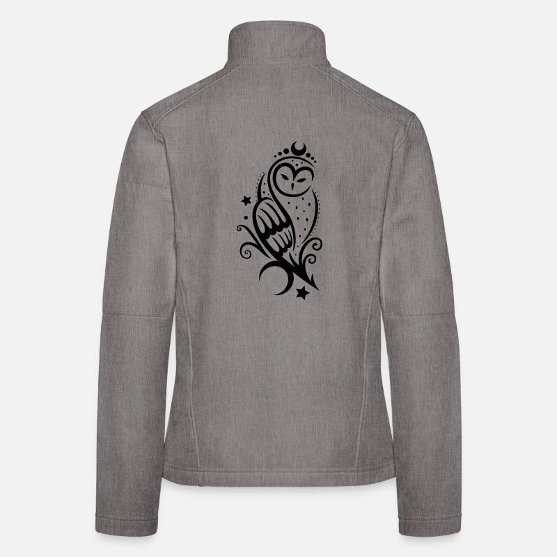 Eule Schneeeule Tattoo Frauen Softshelljacke