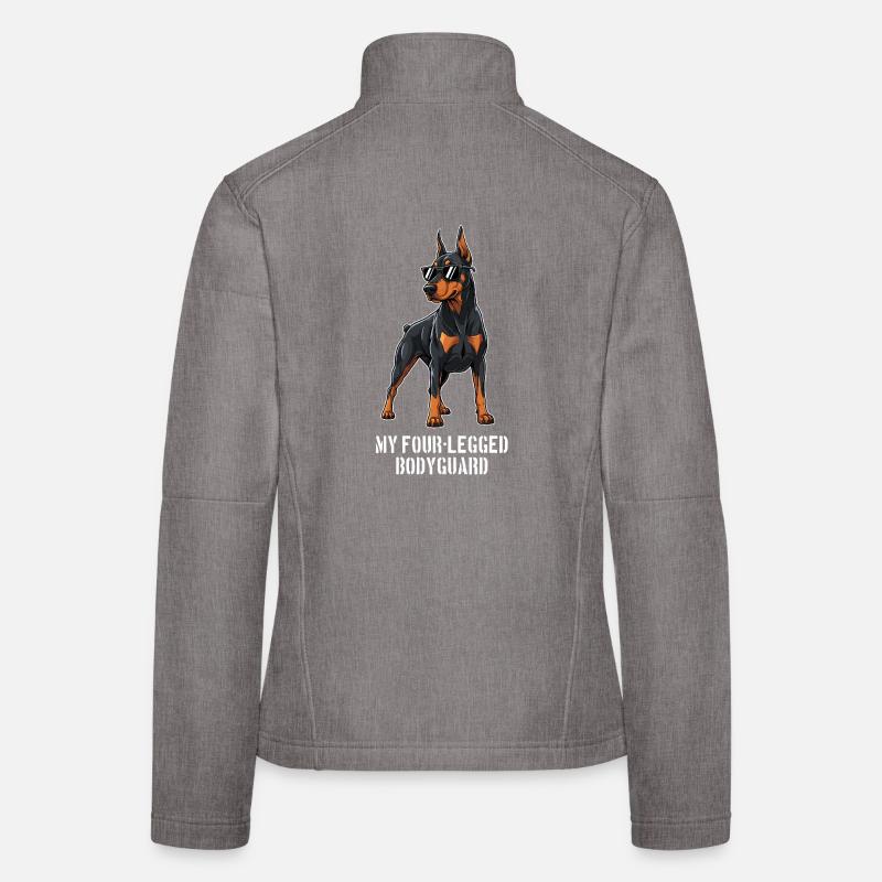 My Four-Legged Bodyguard Doberman Women's Softshell Jacket