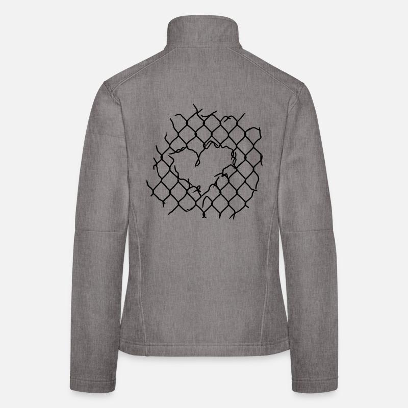 Wire Mesh Heart Women's Softshell Jacket