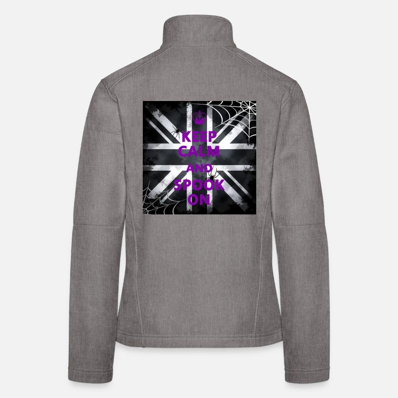 Keep Calm Spook Violet Veste en tissu softshell Femme