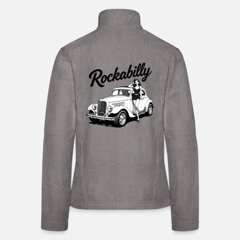 Rockabilly Pin-Up & Hot Rod Oldtimer Design Frauen Softshelljacke