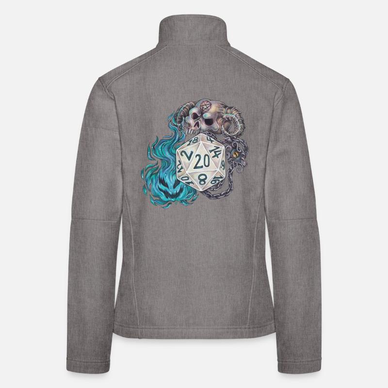 Rollenspiel Tabletop D20 Würfel Geschenk Warlock Frauen Softshelljacke
