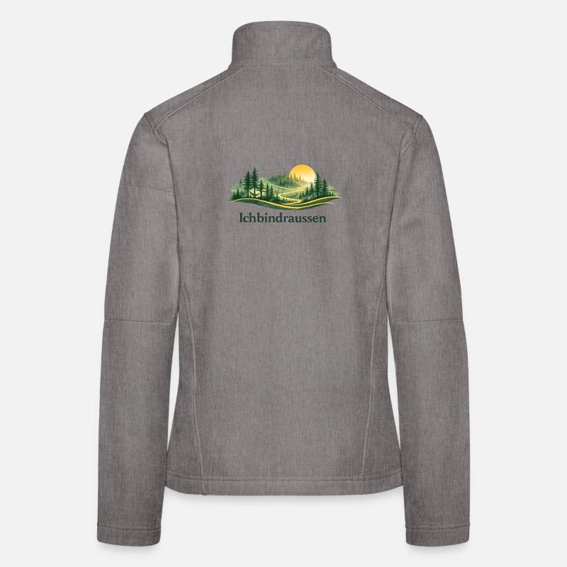 Ich bin draussen Frauen Softshelljacke