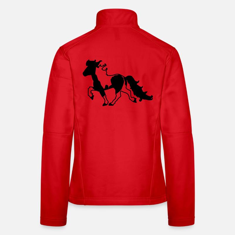 Islandpferd Schecke Reiten Pferde Tölt - Frauen Softshelljacke - Rot