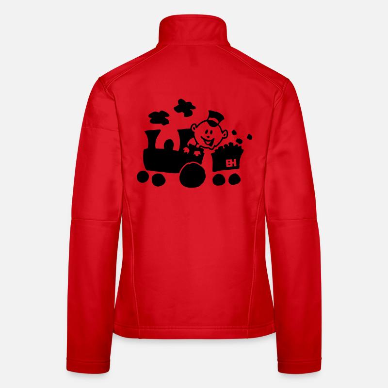 All Aboard for Laughs! Train design Women's Softshell Jacket