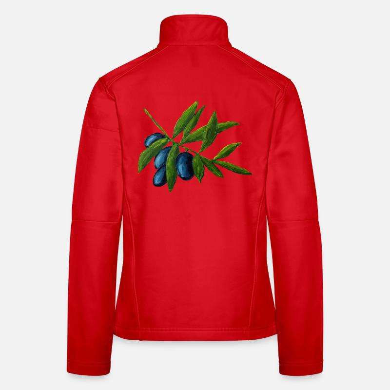 Oliven Frauen Softshelljacke