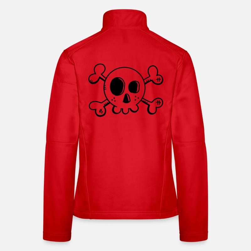 Comic Skull - Skull - Pirate - Skull - Women's Softshell Jacket - red